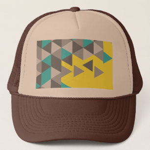 Geometrische minimalistische patroonKLEUR VAN HET  Trucker Pet