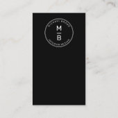 Geometrische minimumcirkel Typografische Logo Visitekaartje (Achterkant)