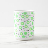 Geometrische Mint Green Cream Grey Polka Dots Koffiemok (Center)
