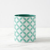 Geometrische mint groen mok (Midden)