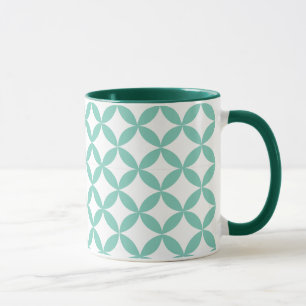 Geometrische mint groen mok