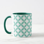 Geometrische mint groen mok (Links)