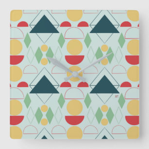 Geometrische mint van de middeleeuwse modder vierkante klok