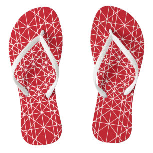 Geometrische Miroku rood-wit patroon Teenslippers