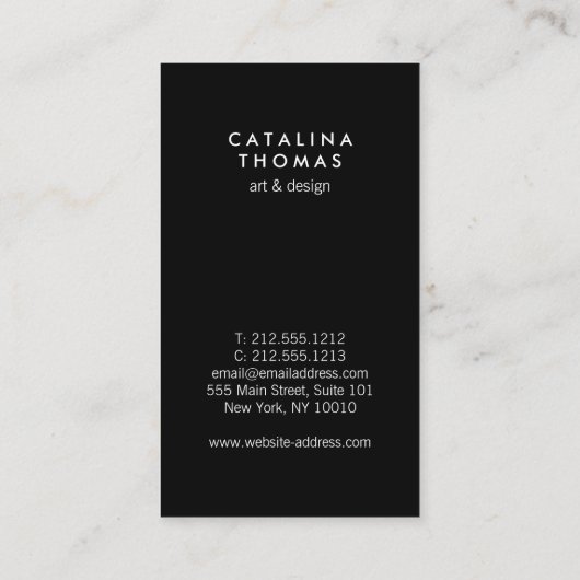 Geometrische Mod Bold zwart en goud patroon Visitekaartje (Achterkant)