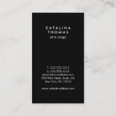 Geometrische Mod Bold Zwart en Neon Roze Patroon Visitekaartje (Achterkant)