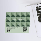 Geometrische Modern Bold Abstracte QR-code Sage Gr Visitekaartje