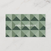 Geometrische Modern Bold Abstracte QR-code Sage Gr Visitekaartje (Voorkant)