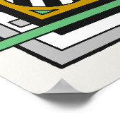 Geometrische Moderne Abstracte Compositie Poster (Hoek)