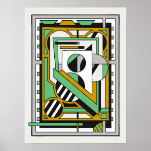 Geometrische Moderne Abstracte Compositie Poster