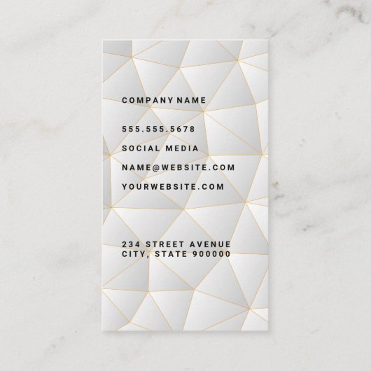 Geometrische moderne achtergrond visitekaartje (Achterkant)