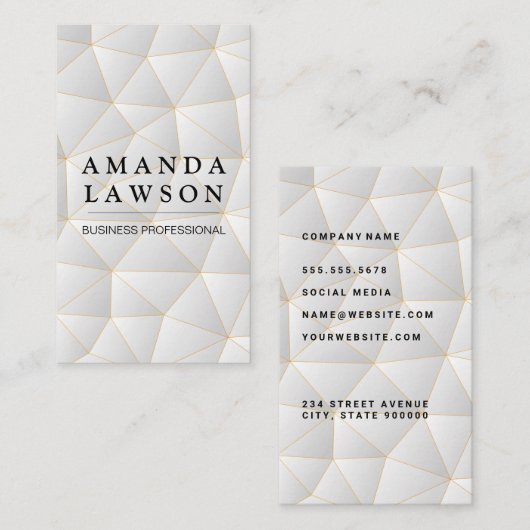 Geometrische moderne achtergrond visitekaartje (Voorkant / Achterkant)