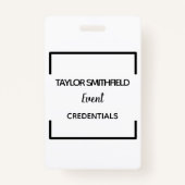 geometrische moderne badge VIP-lanyard-aangepaste  (Voorkant)