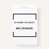 geometrische moderne badge VIP-lanyard-aangepaste  (Achterkant)