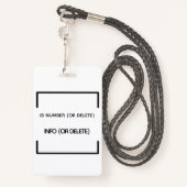 geometrische moderne badge VIP-lanyard-aangepaste  (Achterkant met draagriem)