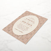 Geometrische moderne bruiloft folie uitnodiging (Gedraaid)