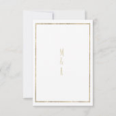 Geometrische moderne goudmakerij met een witte bru kaart (Achterkant)