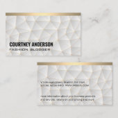 Geometrische moderne | Goudstrim Visitekaartje (Voorkant / Achterkant)