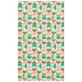 Geometrische moderne, groene en perzikalige tablet tafelkleed (Voorkant)