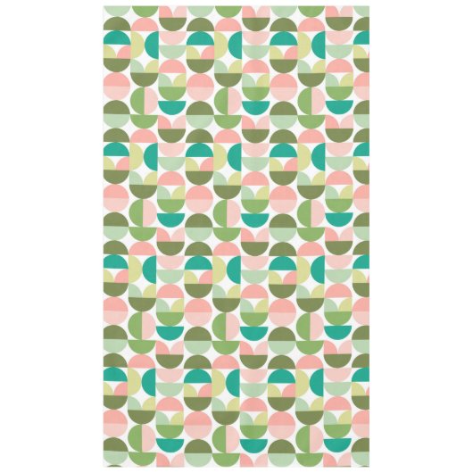 Geometrische moderne, groene en perzikalige tablet tafelkleed (Voorkant)