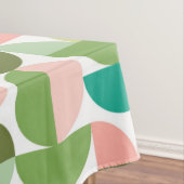 Geometrische moderne, groene en perzikalige tablet tafelkleed (Voorbeeld)