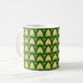 Geometrische moderne groene textuur koffie-mok koffiemok (Voorkant links)