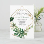 Geometrische moderne groenergoud-genderneutraal kaart (Staand voorkant)