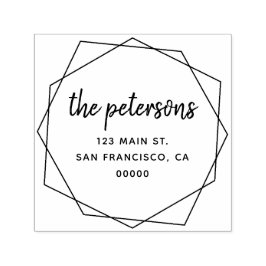 Geometrische moderne handschriftennaam  zelfinktende stempel