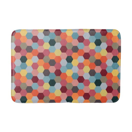 Geometrische moderne hexagon Pattern Bath Mat (Voorkant)