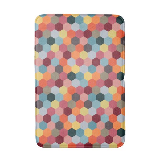 Geometrische moderne hexagon Pattern Bath Mat (Voorkant Verticaal)