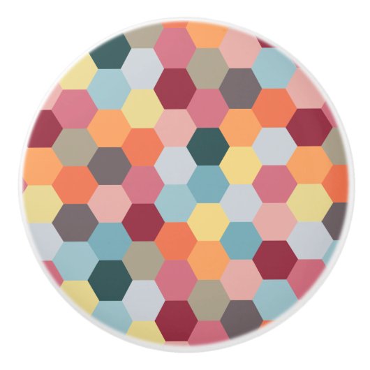 Geometrische moderne Hexagon Pattern keramische kn Knop (Voorkant)