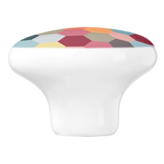 Geometrische moderne Hexagon Pattern keramische kn Knop (Zijkant)