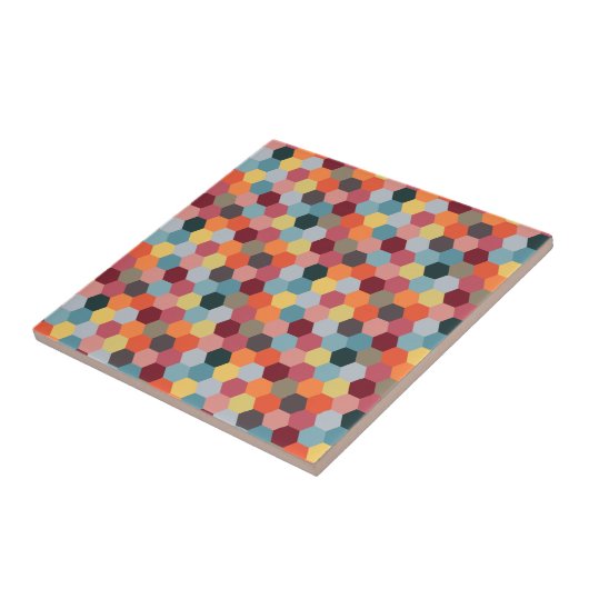Geometrische moderne Hexagon Pattern keramische Te Tegeltje (Zijkant)