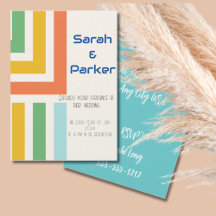 Geometrische moderne huwelijksuitnodiging