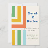 Geometrische moderne huwelijksuitnodiging kaart (Voorkant)
