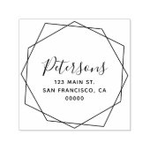 Geometrische moderne kalligrafie Familienaam Zelfinktende Stempel (Design)