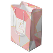 Geometrische moderne kleurrijke vormenachtergrond medium cadeauzakje (Achterkant Gekanteld)