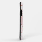 Geometrische moderne koper- en Roos goudmarmer Case-Mate iPhone Case (Achterkant/rechts)