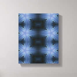 Geometrische moderne kunst, blauwe snelwegmuur kun canvas afdruk
