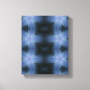 Geometrische moderne kunst, blauwe snelwegmuur kun canvas afdruk