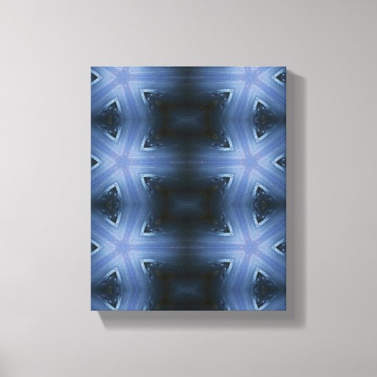 Geometrische moderne kunst, blauwe snelwegmuur kun canvas afdruk (Voorkant)