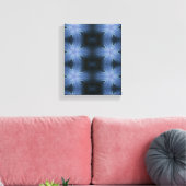 Geometrische moderne kunst, blauwe snelwegmuur kun canvas afdruk (Insitu (Woonkamer))