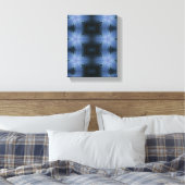 Geometrische moderne kunst, blauwe snelwegmuur kun canvas afdruk (Insitu (Slaapkamer))