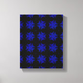 Geometrische moderne kunst, blauwe ster, cadeaudec canvas afdruk (Voorkant)