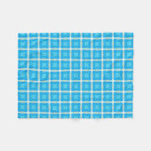 Geometrische moderne kunst elektrische blauwe vier fleece deken (Voorkant (Horizontaal))