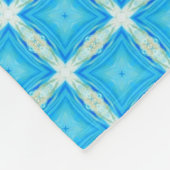 Geometrische moderne kunst elektrische blauwe vier fleece deken (Hoek)