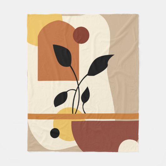 Geometrische moderne kunst fleece deken (Voorkant)
