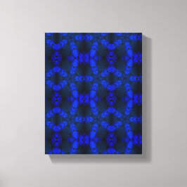 Geometrische moderne kunst, Gift Blue Black Art, D Canvas Afdruk