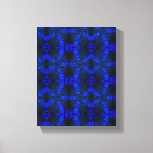 Geometrische moderne kunst, Gift Blue Black Art, D Canvas Afdruk (Voorkant)