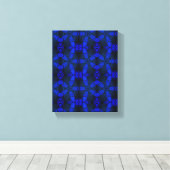 Geometrische moderne kunst, Gift Blue Black Art, D Canvas Afdruk (Insitu (Houten vloer))